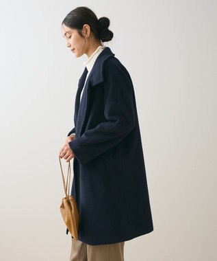 Green Parks スタンドロングコート Navy