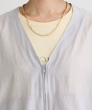 Green Parks シアーＺＩＰＶネックブルゾン Gray