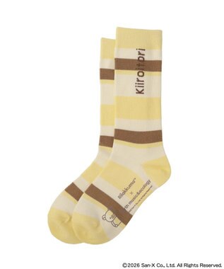 earth music&ecology 【予約】リラックマ×earth マルチボーダーソックス C