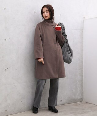 Green Parks スタンドロングコート Mocha
