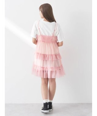 earth music&ecology チュールミニキャミワンピース Pink