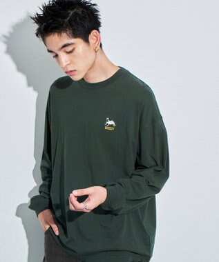 WEGO アニマルワンポイントT（LS） ダークグリーン