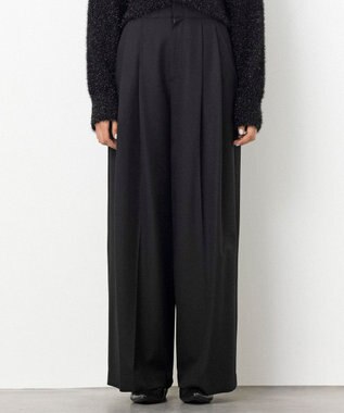 NAVE 【Nave・洗える】2WAYツイル ワイドパンツ ブラック系