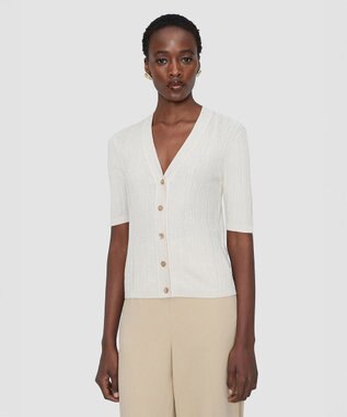 JOSEPH クリンクルリブ　カーディガン