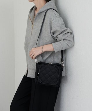 russet 【2025AW新作】キルティングスクエアショルダーバッグ(SF-257) Black