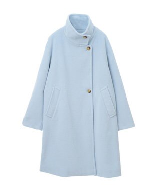 Green Parks スタンドロングコート Sax