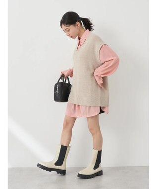 earth music&ecology シアーボーイズライクシャツ Off White