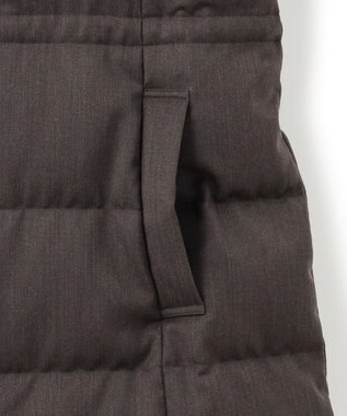 23区 S 【撥水加工】ブライトウール ロングダウンコート ブラウン系