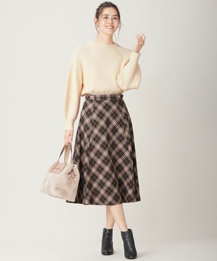 ANY SIS L 【大人百花掲載 ヨンアさん着用】冬のシャルマン ラグランスリーブ ニット アイボリー