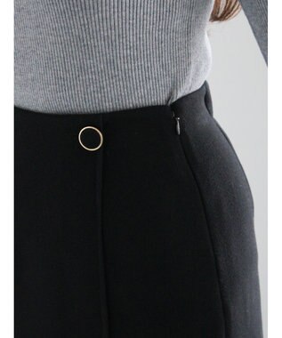 Te chichi メルトンジャージートラペーズスカート ブラック