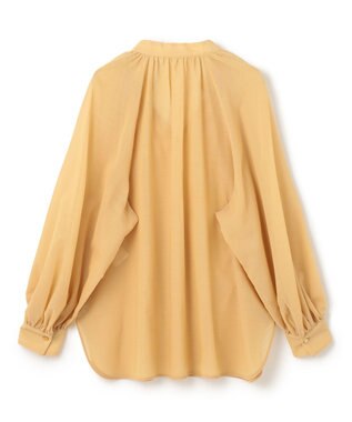BEIGE， 【洗える】MOYE / シアーウールパフスリーブブラウス Mustard