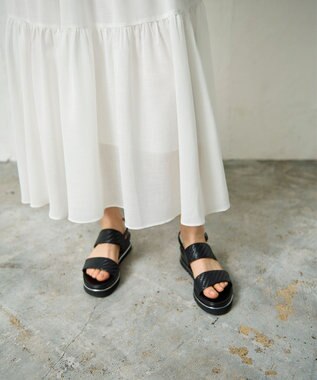 GRACE CONTINENTAL シアードレープマキシ ホワイト