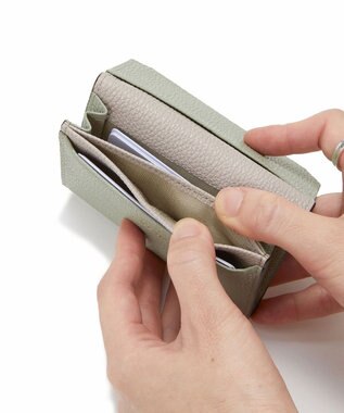 TOPKAPI 【TOPKAPI】バイカラー レザー 名刺入れ LEAN リーン ミントグリーン