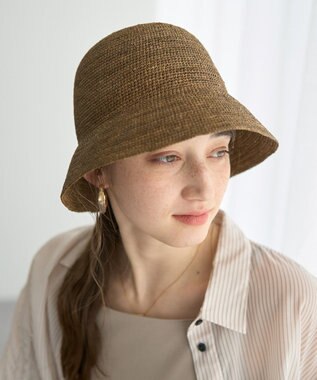 YECCA VECCA 【CONTROL FREAK】ラフィアバケットハット Mocha