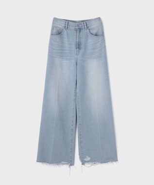 GRACE CONTINENTAL バギーデニムパンツ サックス