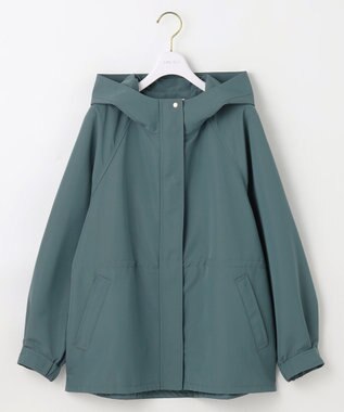 ANY SIS 【撥水・洗える】フーディショート ブルゾン ブルーグリーン