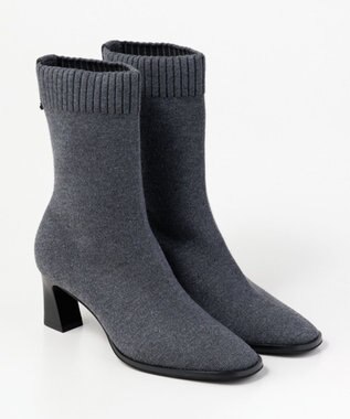 steppi 【洗える】ウール混 ストレッチブーツ グレー