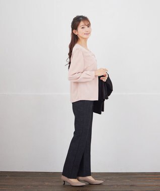 Tiaclasse L リボン風ブラウス ピンク