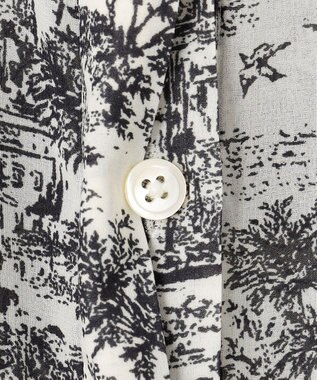 自由区 L 【洗える】ランドスケーププリント ワンピース モノトーン