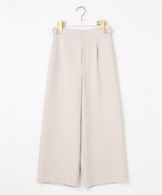 ANY SIS 【洗える】ベルトポイントワイド パンツ アイボリーベージュ