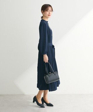 Green Parks ef-de プリーツワンピース Dark Navy