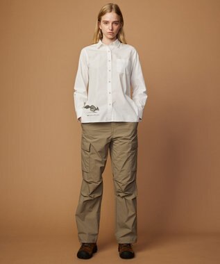 JOSEPH ABBOUD MOUNTAIN 【テーム ヤルヴィモチーフ・サスティナブル・オーガニック】オーガニックブロードシャツ ホワイト系