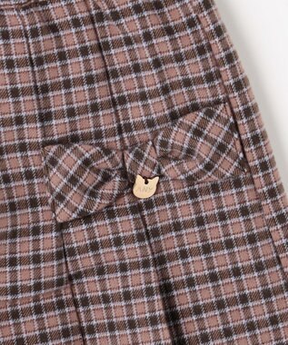 ANY KIDS チェック柄 ショートパンツ ブラウン×チェック