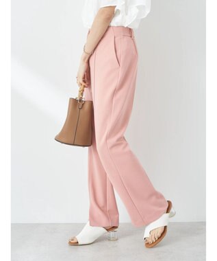 earth music&ecology カットツイルスリットセミフレアパンツ Pink