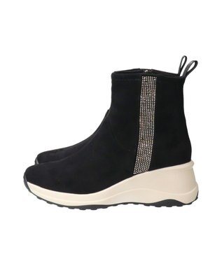 Bridget Birkin 【Bridget Birkin】ラインストーンハイカットスニーカーブーツ ブラックスウェード