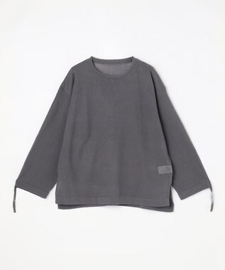 ANY シアーシャーリングスリーブニット スレート