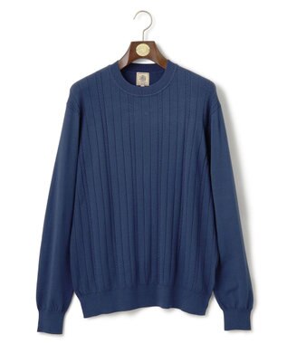 J.PRESS MEN 【ストレッチ性 / イージーケア】【FLEX YARN】クルーネックニット ブルー系