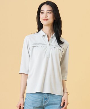 J.PRESS LADIES 【シーンレスに活躍】スキッパーシャツジャージー カットソー