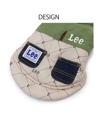 PET PARADISE LEE 綿入ベスト モノグラム 《カーキー》 中型犬 大型犬 カーキ