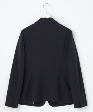 J.PRESS LADIES L 【洗える】T/Rアルガンシルク テーラード ジャケット ネイビー系