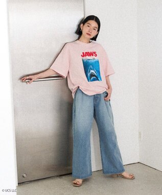 AMERICAN HOLIC 【JAWS】ピグメントTシャツ Light Pink