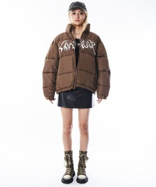 WEGO 【ユニセックス着用ITEM/MLサイズ展開】パファーグラフィックブルゾン ブラウン