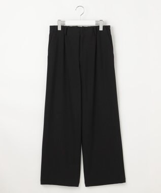 J.PRESS LADIES 【洗える】SOFTサーモ セミワイド パンツ ブラック系