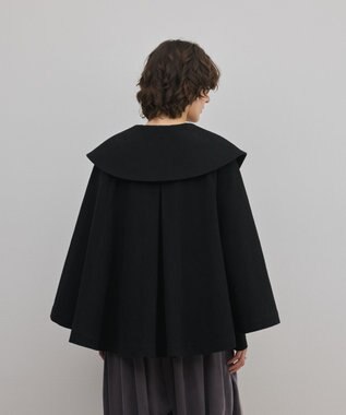 GRACE CONTINENTAL リネンオックスケープジャケット ブラック