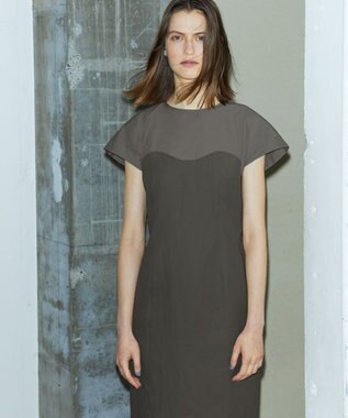 uncrave 【手洗い可】ライト チノ ワンピース（uncrave WHITE） スレート