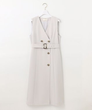 ANY SIS S 【洗える】3WAYジレセット トレンチ コート ライトグレー