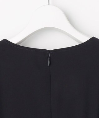 J.PRESS LADIES ノルディス2wayジョーゼット フロントプリーツ ワンピース ネイビー系