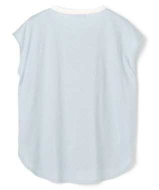 BEIGE， 【WEB限定】AUBIN / バイカラートップス Sax × White