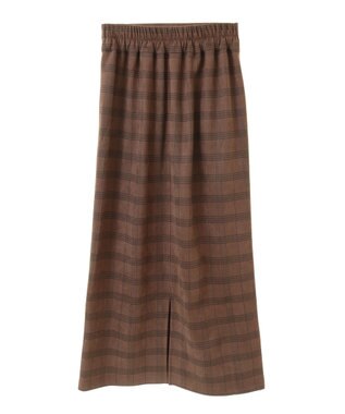 Green Parks ・ＥＬＥＮＣＡＲＥ　ＤＵＥ　チェックナロースカート Mocha