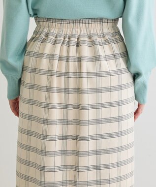 Green Parks ・ＥＬＥＮＣＡＲＥ　ＤＵＥ　チェックナロースカート Ivory