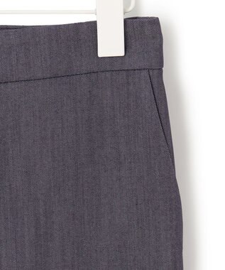 ICB L 【洗える】リアクティブソフトデニム　セミフレアパンツ インディゴ系