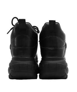 WEGO 【MLサイズ展開】ハイカットベルト厚底スニーカー ブラック