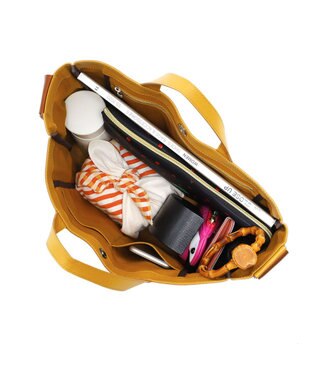 airlist 【撥水・軽量】トートバッグ（L）Tram Embossed トラムエンボス ゴールド