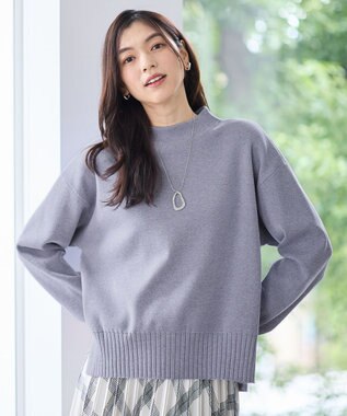 ANY L 【新色追加】ハイネックデイリーニット ディープブルー