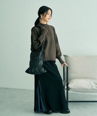 YECCA VECCA 【CONTROL FREAK】ギャザー2WAYバッグ Black