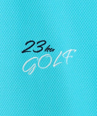 23区GOLF 【MEN】【キングサイズ/UVケア/吸水速乾】ハニカムカノコ 半袖ポロシャツ ターコイズブルー系